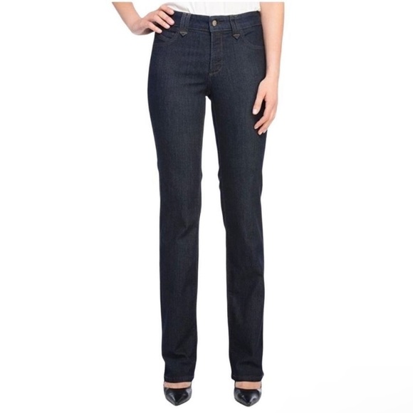 NYDJ HAYDEN STRAIGHT LEG JEANS IN BLUE DARK WASH *10063 Size 14 - Picture 1 of 8